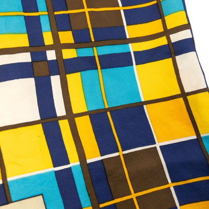 Vintage 80s YSL Yves Saint Laurent Checkered Silk Scarf | O/S, Red