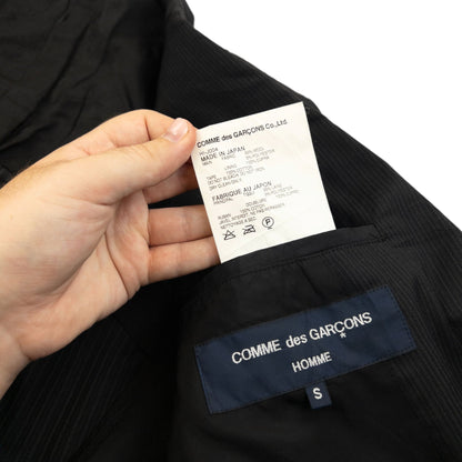 Vintage 2000s Comme Des Garçons HOMME Pinstripe Blazer Jacket Size S | Small, Black
