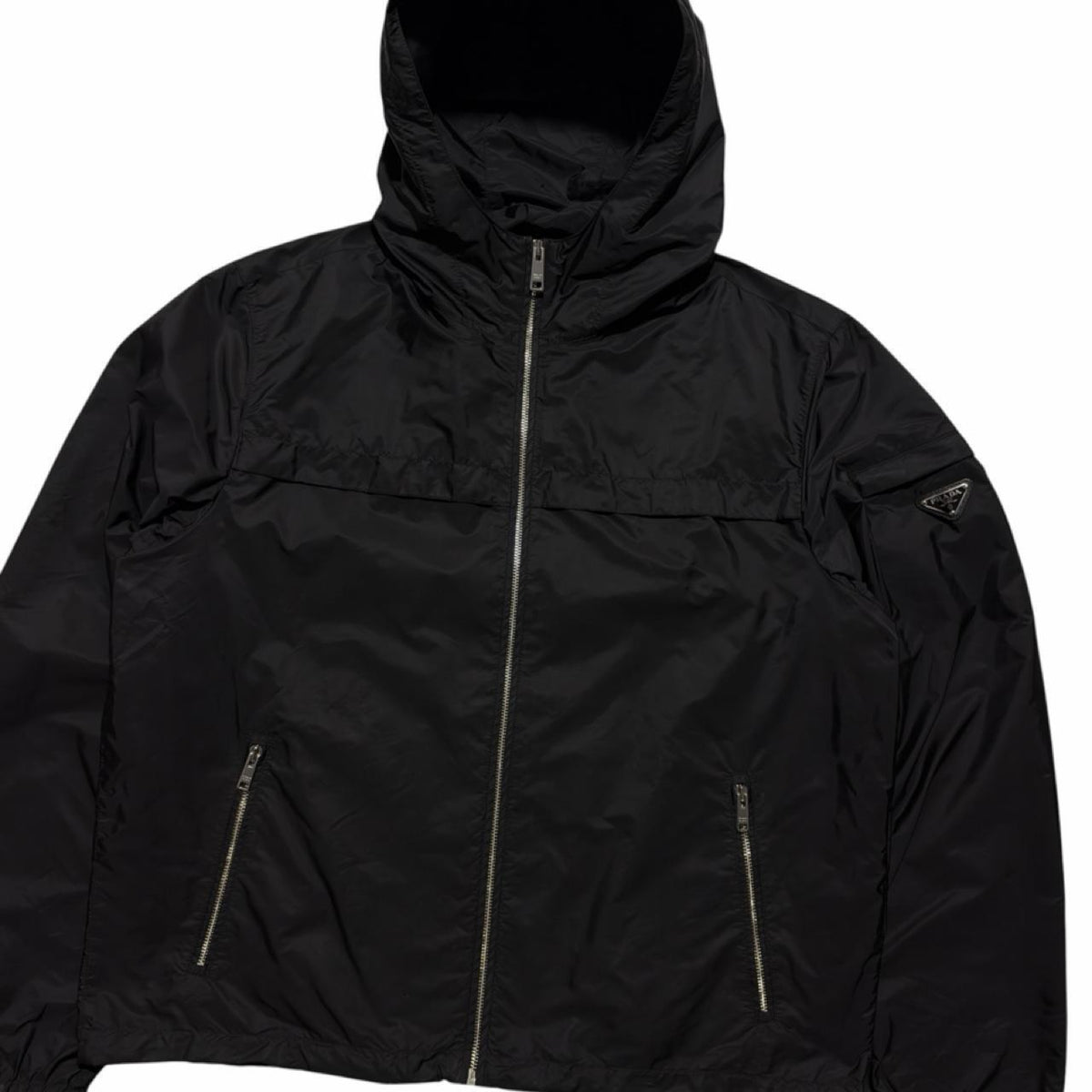 Prada Nylon Windbreaker Jacket | XXL, Black
