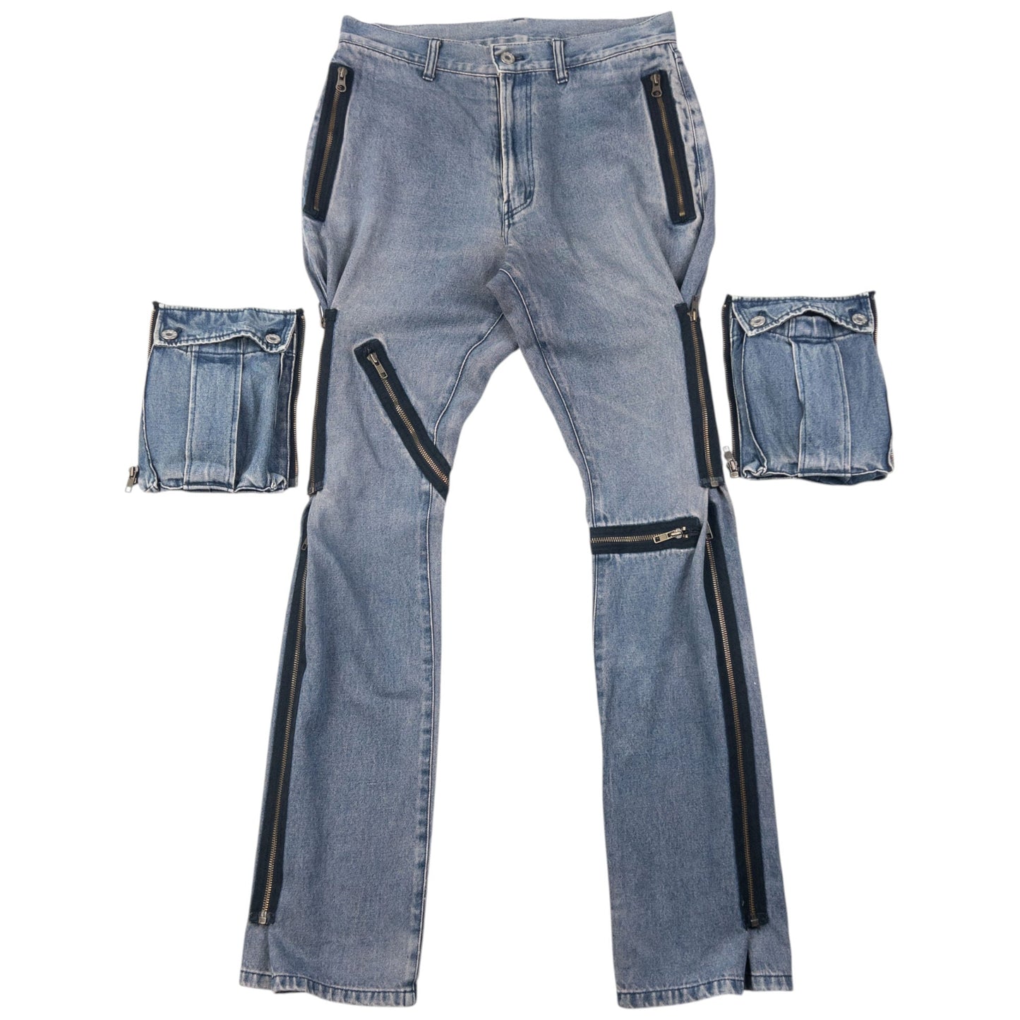 Vintage 2000s PPFM Convertible Zip Denim Jeans Size W32