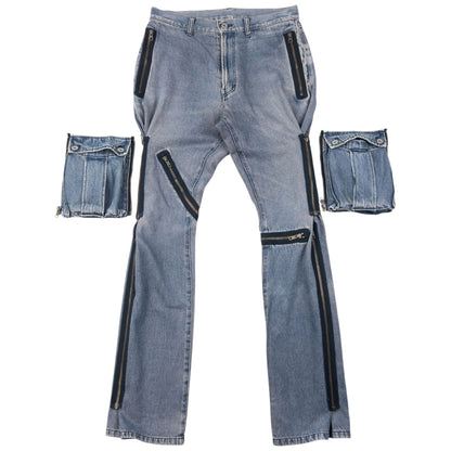 Vintage 2000s PPFM Convertible Zip Denim Jeans Size W32