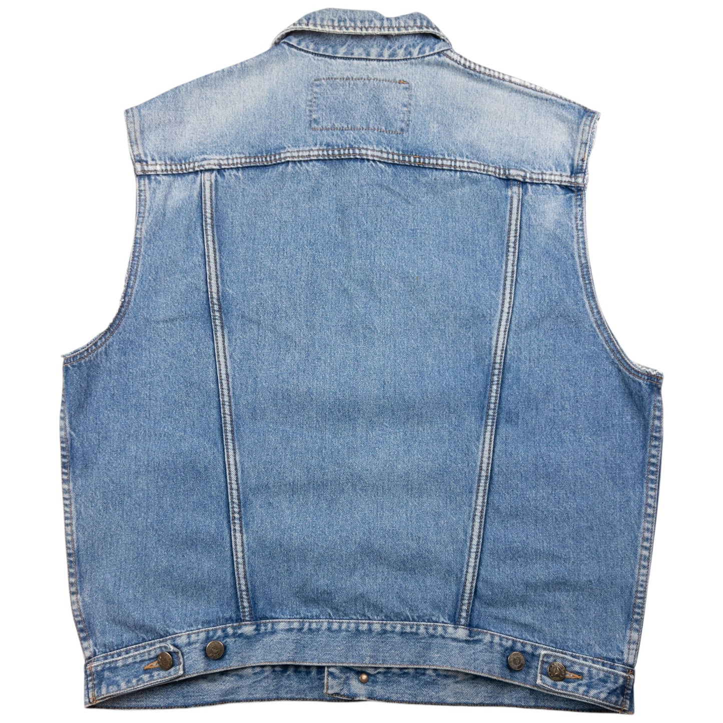 Vintage Armani Jeans Button Up Denim Vest Jacket Size M