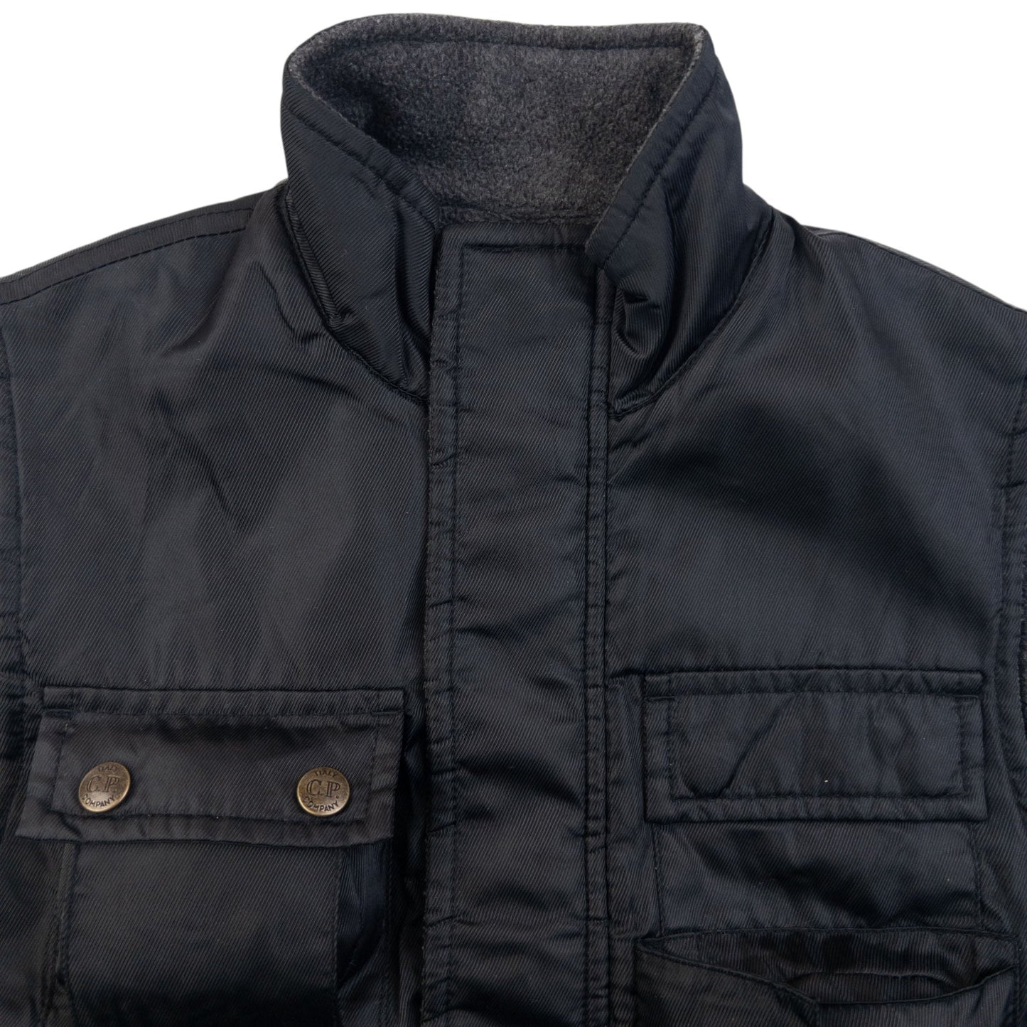 Vintage 80s CP Company Fleece Lined Cargo Gilet Womens Size S | Small, Black