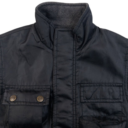 Vintage 80s CP Company Fleece Lined Cargo Gilet Womens Size S | Small, Black