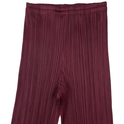 Vintage 90s Pleats Please By Issey Miyake Pleated Trousers Womens Size M | Medium, Burgundy