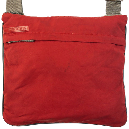 Vintage 2000s Prada Sport Crossbody Bag | O/S, Red