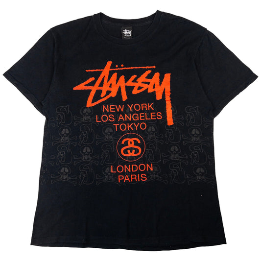 Vintage Stussy World Tour Graphic T Shirt Size M