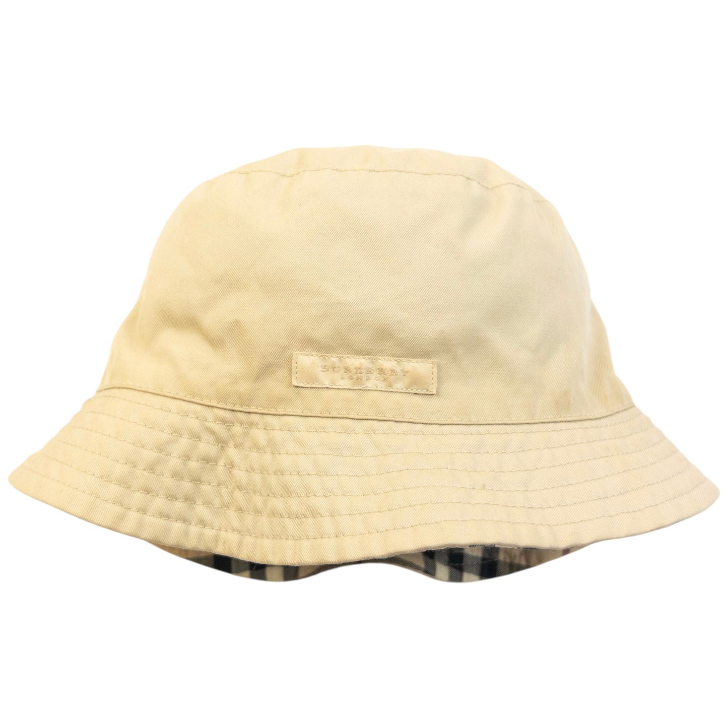 Vintage 2000s Burberry Nova Check Reversible Bucket Hat | O/S, Beige