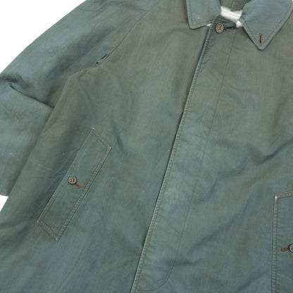 Vintage 90s Burberry Iridescent Trench Jacket Size M | Medium, Blue