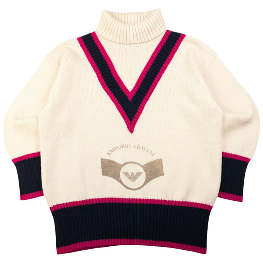 Vintage Emporio Armani Turtleneck Knit Jumper Size S