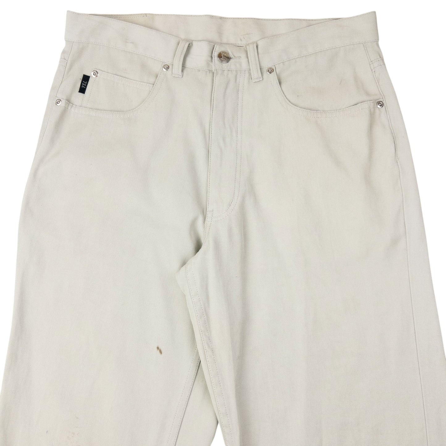 Vintage 2000s YSL Yves Saint Laurent Trousers Size W32 | W32, Cream