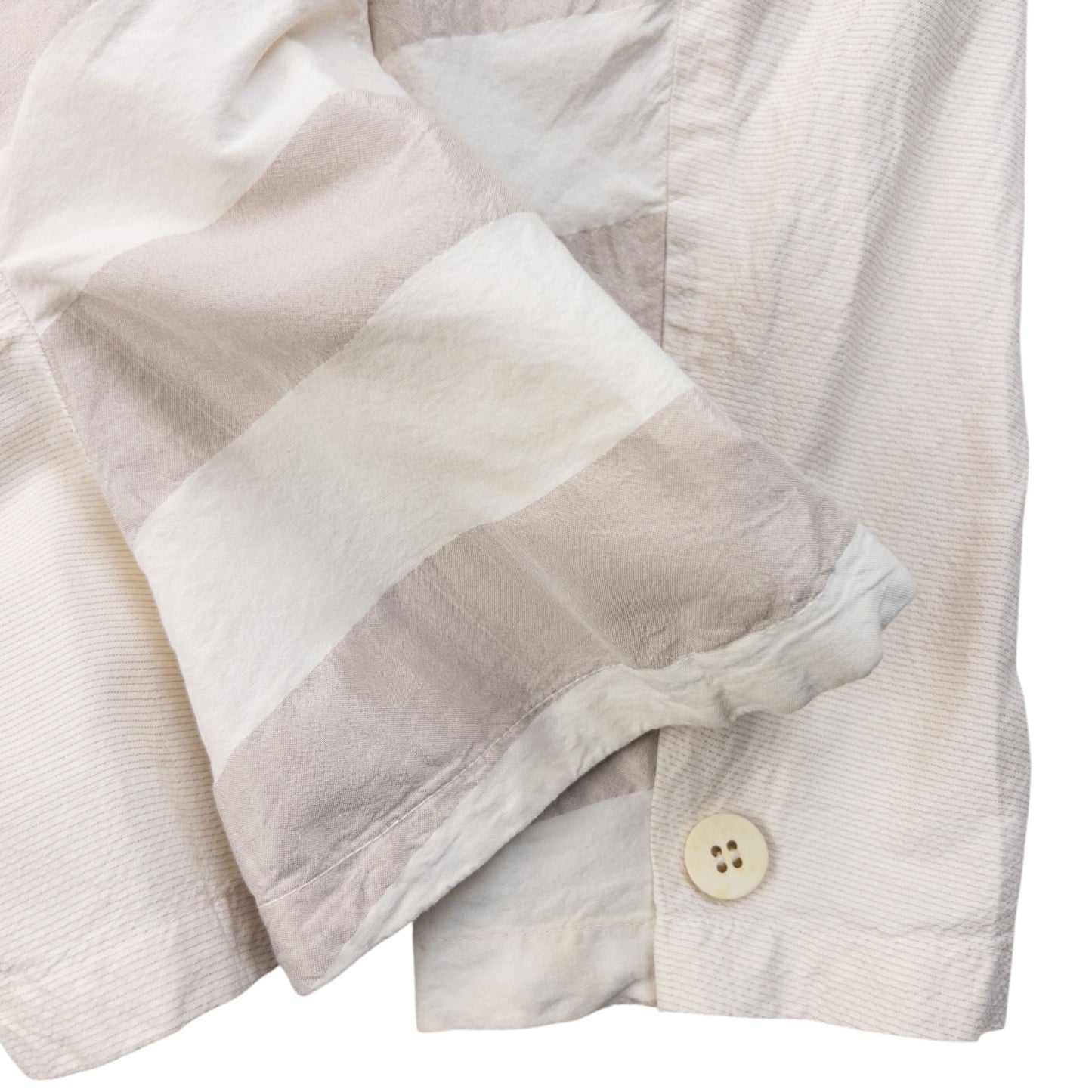 Vintage 90s Issey Miyake Fete Striped Jacket Womens Size M | Medium, Cream