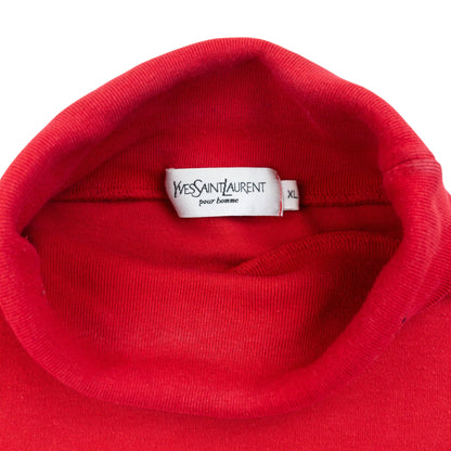 Vintage 2000s YSL Yves Saint Laurent Turtleneck Jumper Size XL | XL, Red