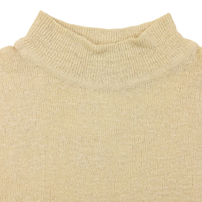 Vintage 90s Issey Miyake PERMANENTE Silk Knit Jumper Size L | Large, Cream