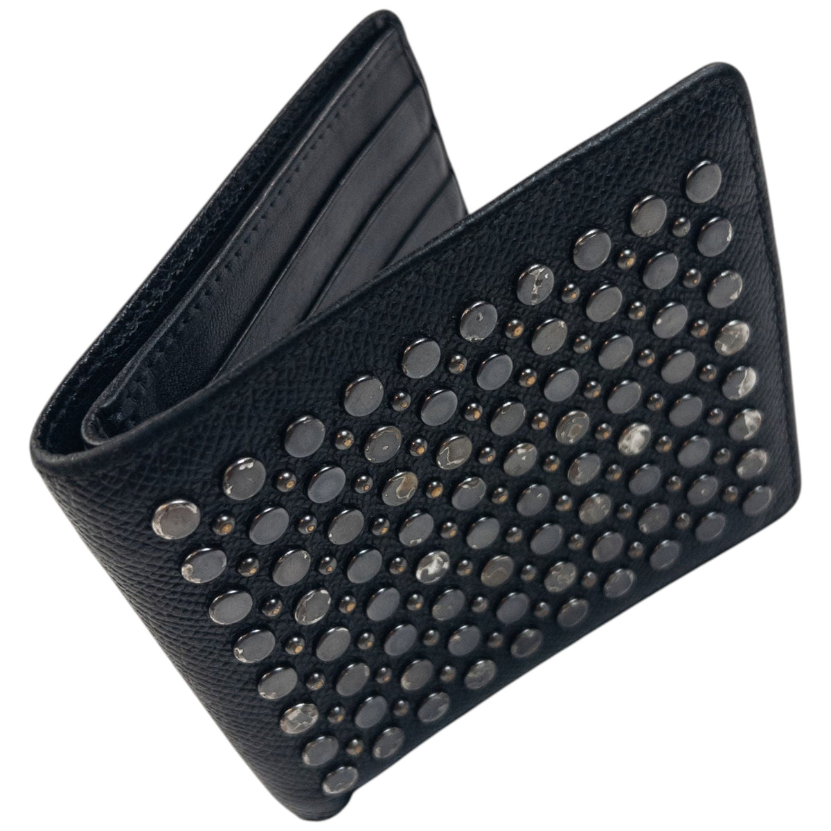 Vintage 2000s Burberry Studded Leather Wallet | O/S, Black