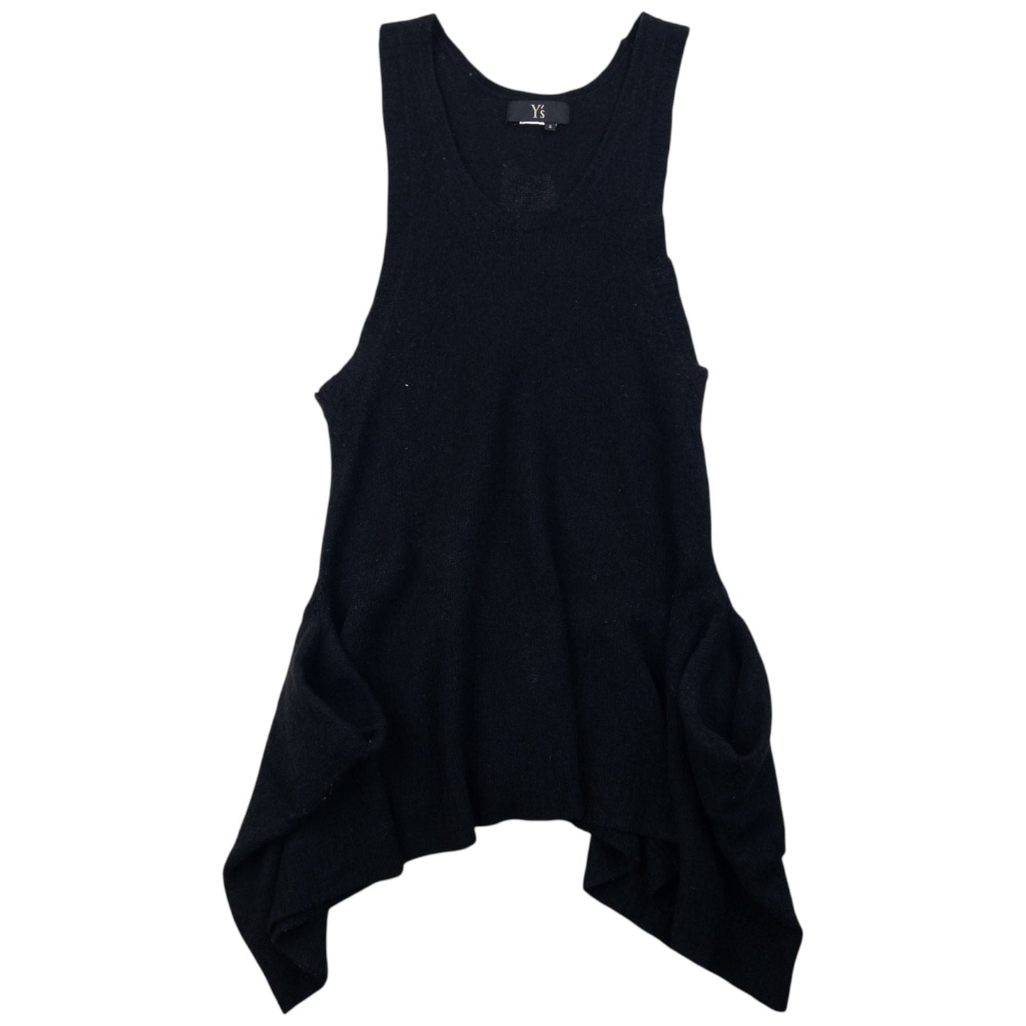 Vintage 90s Yohji Yamamoto Wool Vest Top Womens Size S | Small, Black