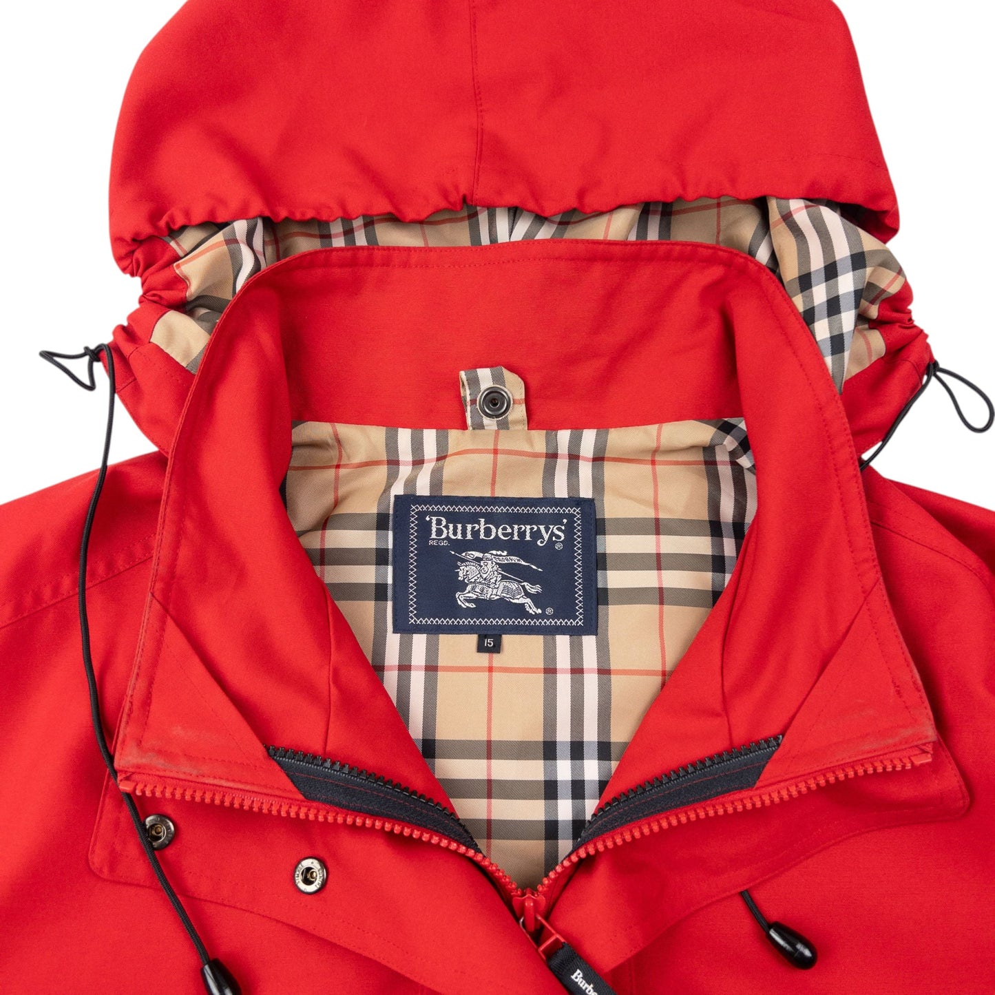 Vintage 90s Burberry Nova Check Lined Jacket Size XL | XL, Red