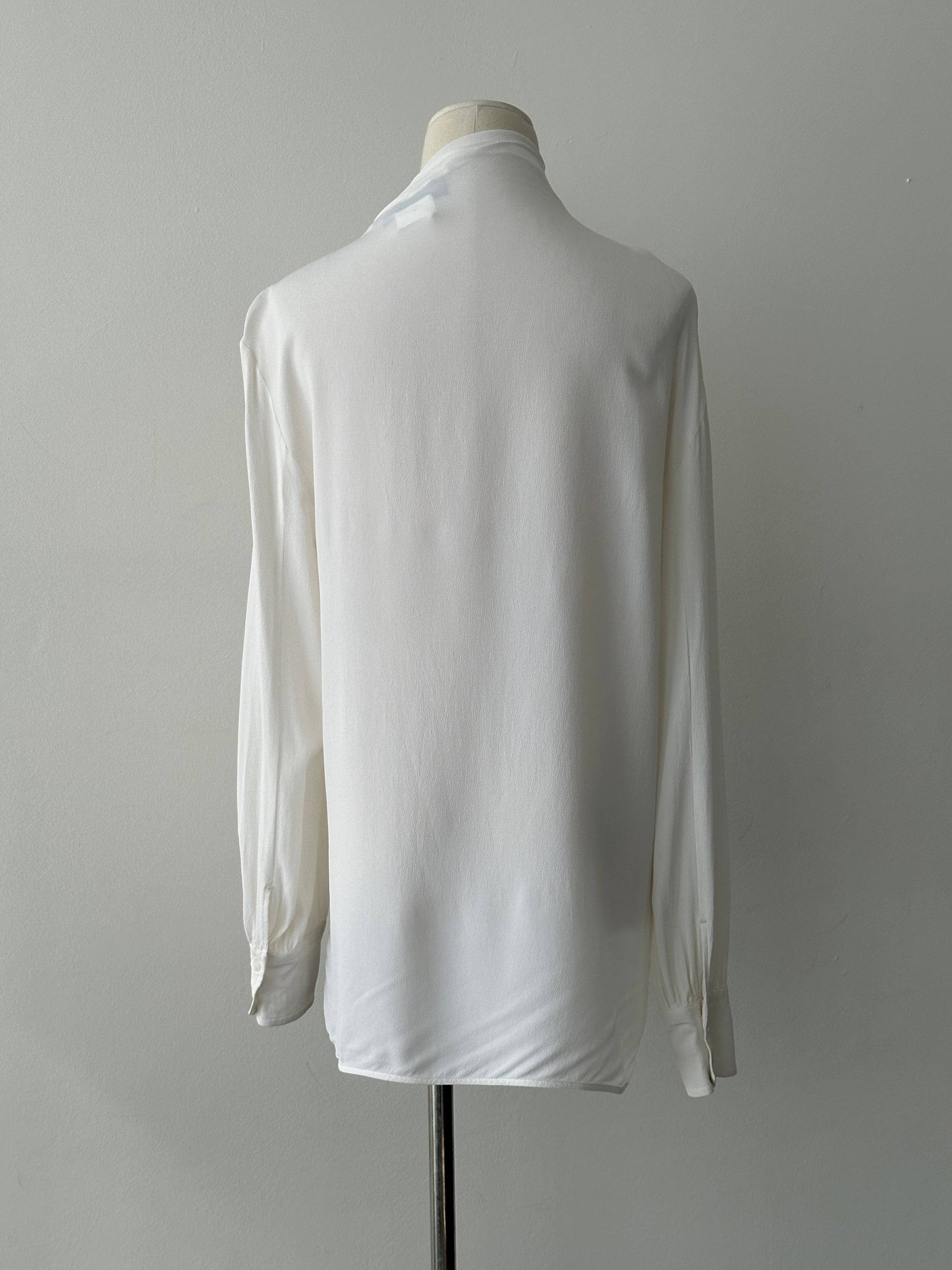 Sportmax 2000s Sheer Crepe High Neck Top - M