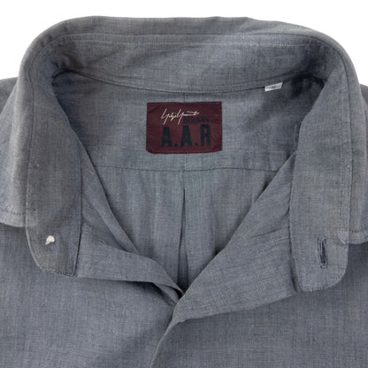 Vintage 90s Yohji Yamamoto D'Urban A.A.R Long Sleeve Button Up Shirt Size M | Medium, Grey