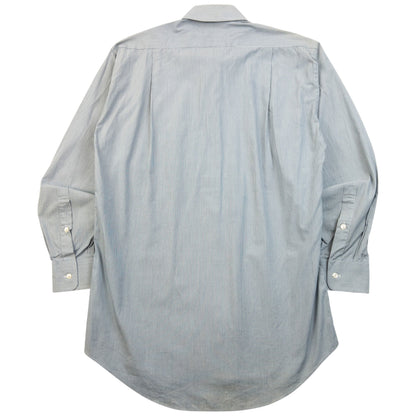 Vintage 90s Issey Miyake Striped Long Sleeve Button Up Shirt Size S | Small, Blue