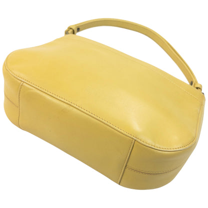 Vintage 90s Issey Miyake Leather Shoulder Bag | O/S, Yellow