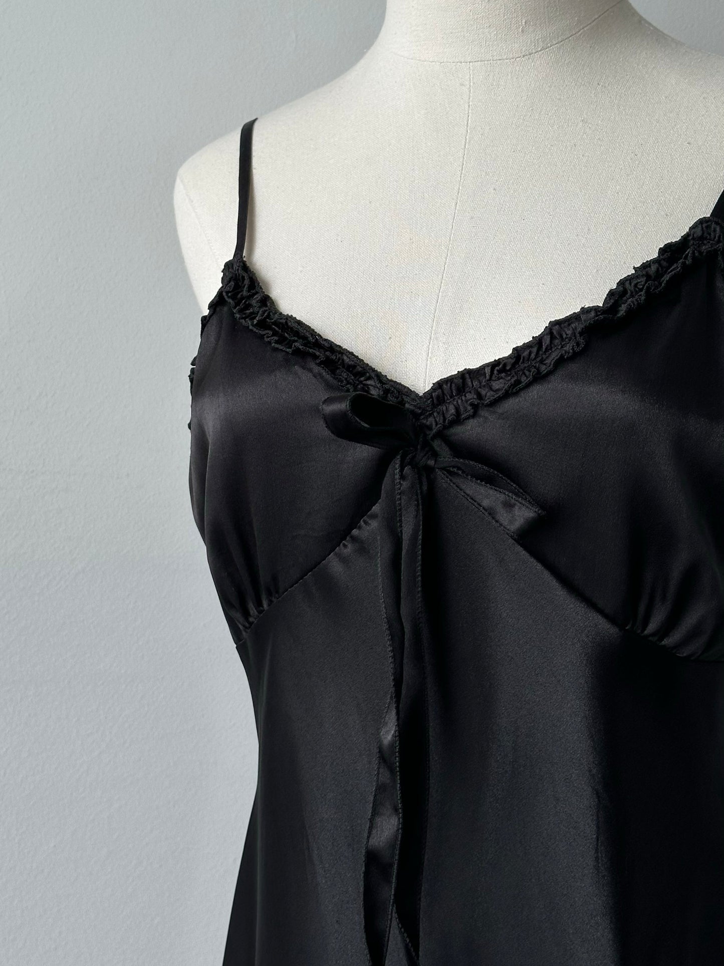 Vintage 1990s Silk Asymmetric Cami Top - M-L