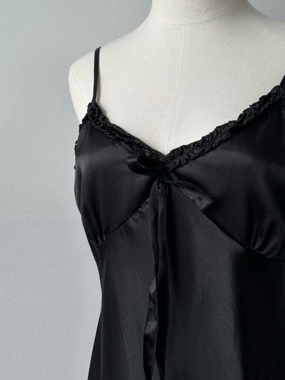 Vintage 1990s Silk Asymmetric Cami Top - M-L