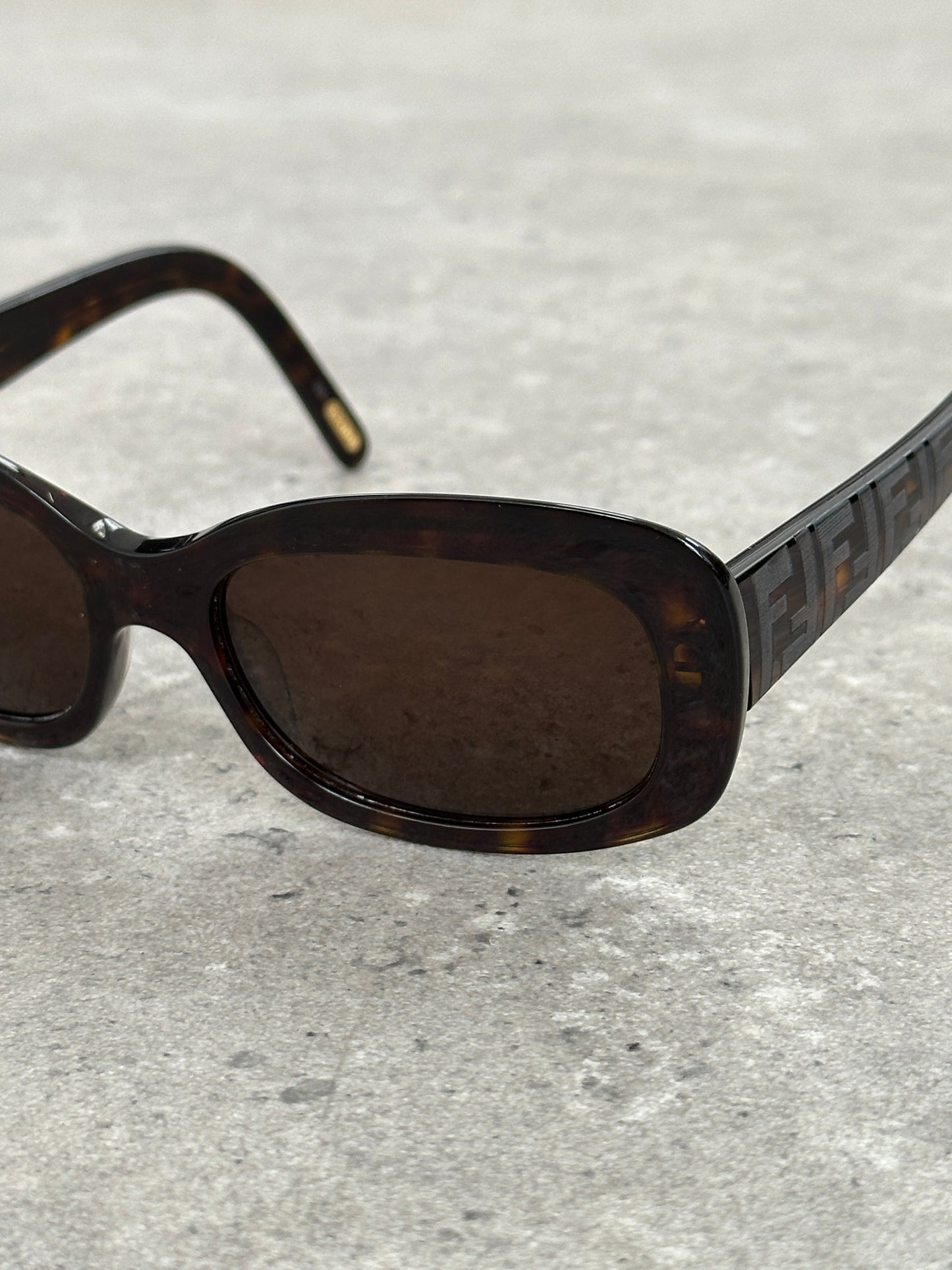 Fendi 2000s Oversized FF Monogram Logo Sunglasses