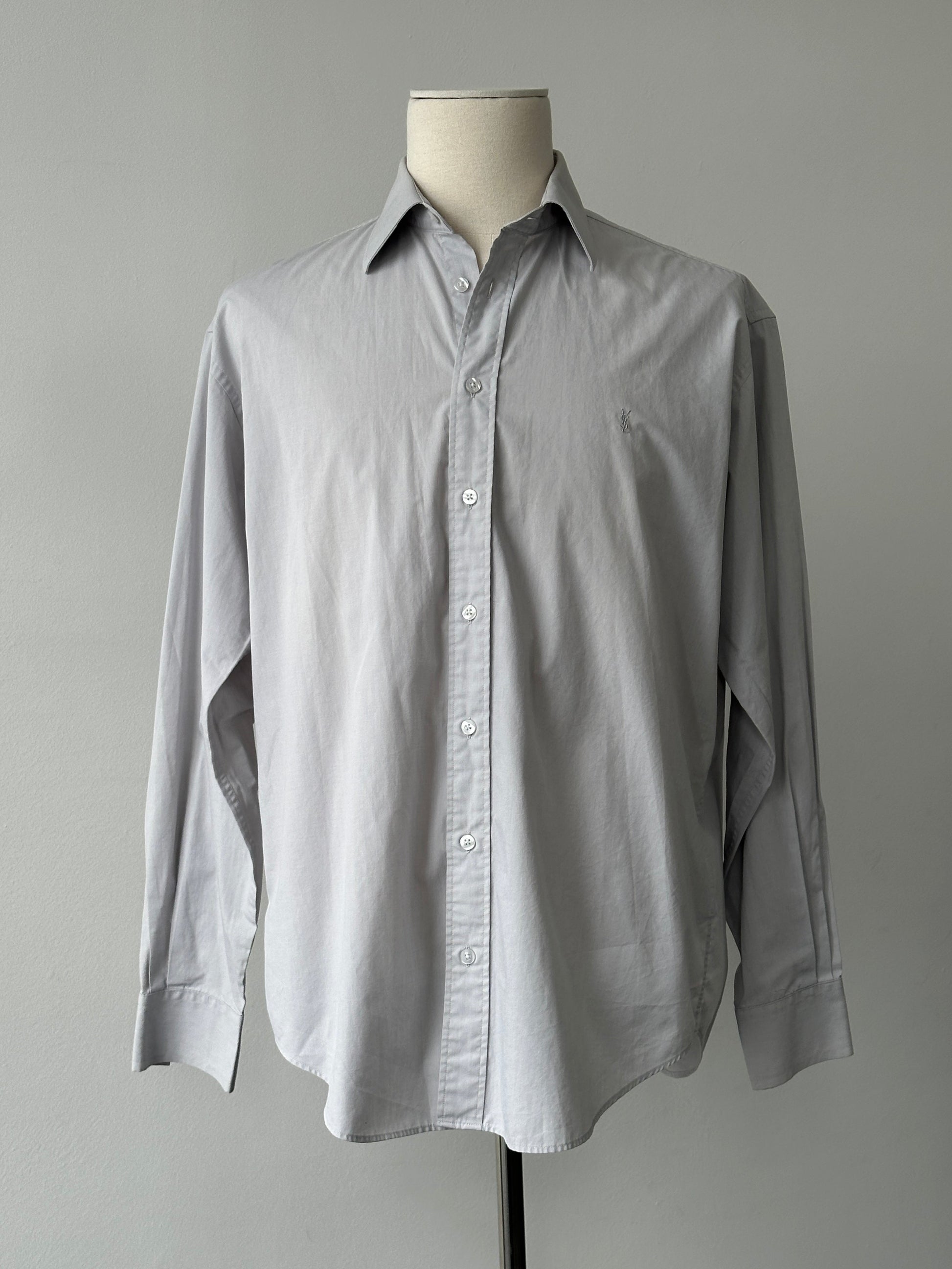 Yves Saint Laurent Pour Homme 2000s Cotton Logo Shirt - XL