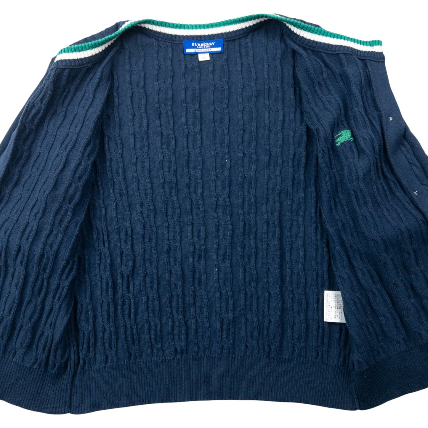 Vintage 2000s Burberry Blue Label Cable Knit Cardigan Womens Size S | Small, Multicoloured