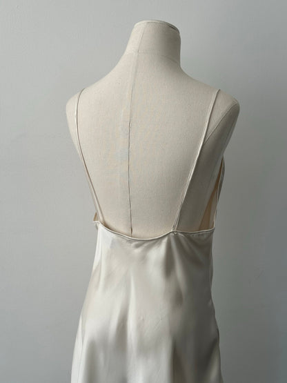 USA Vintage 1990s Floral Satin Mini Slip Dress - S