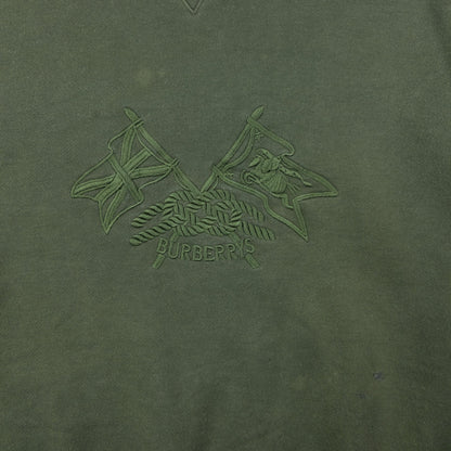 Vintage 80s Burberry Embroidered Sweatshirt Size S