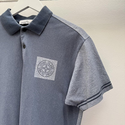 Stone Island Colour Block Polo Shirt (L) | Large, Navy