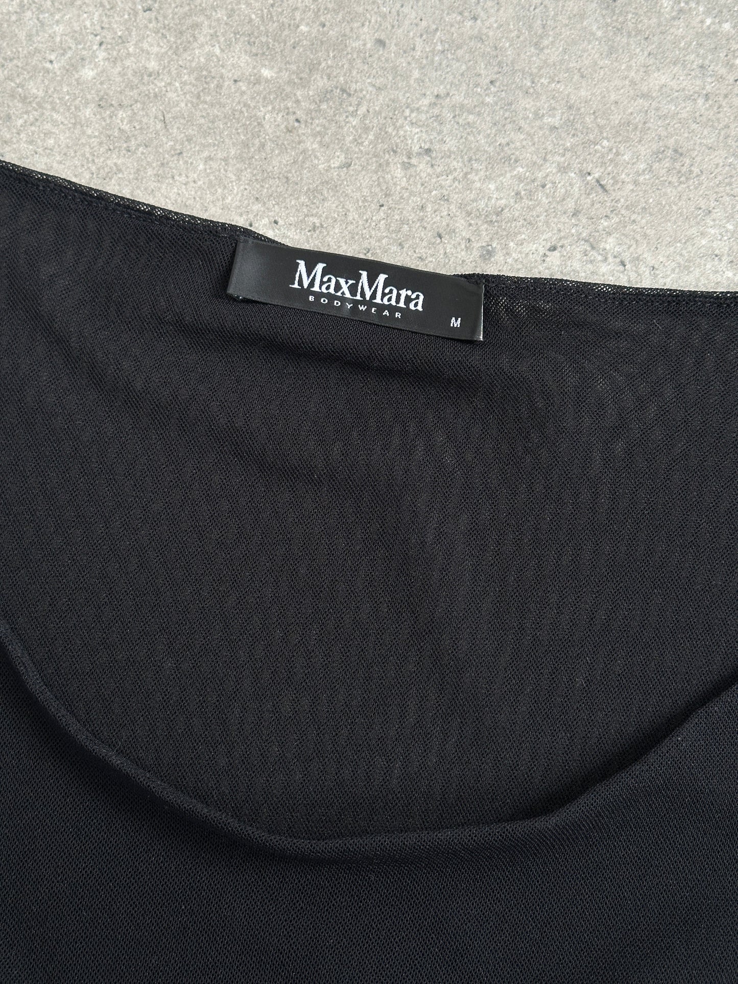 Max Mara Bodywear 2000s Rouched Sheer Top - M