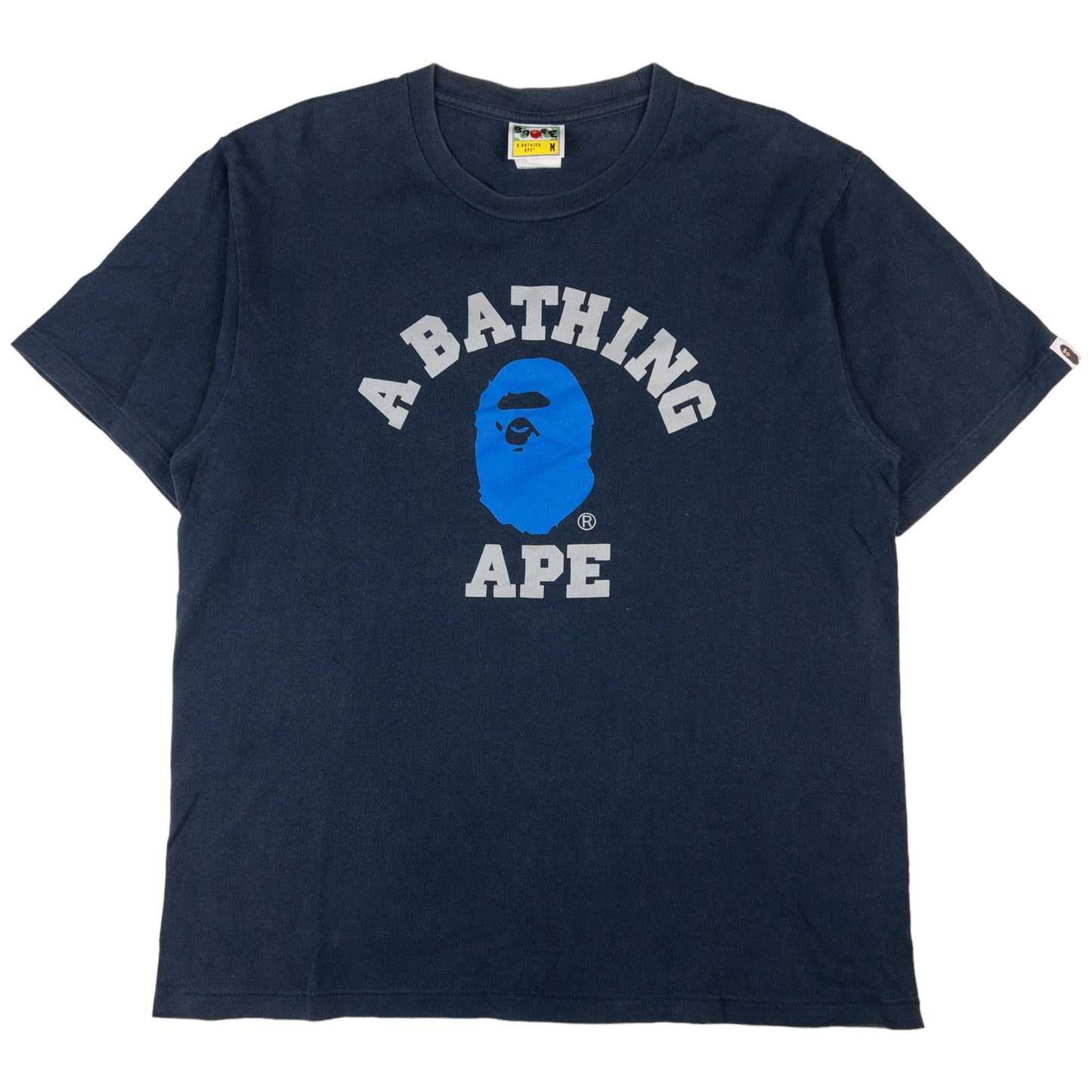 Vintage Bape College Logo T Shirt Size M