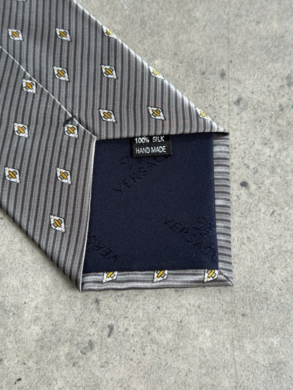 Versace Classic V2 1990s Pure Silk Logo Tie