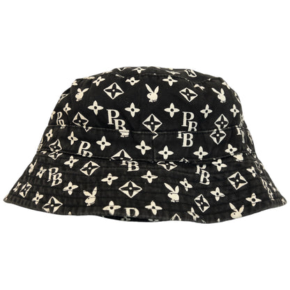 Vintage 2000s Playboy Monogram Bucket Hat | O/S, Black