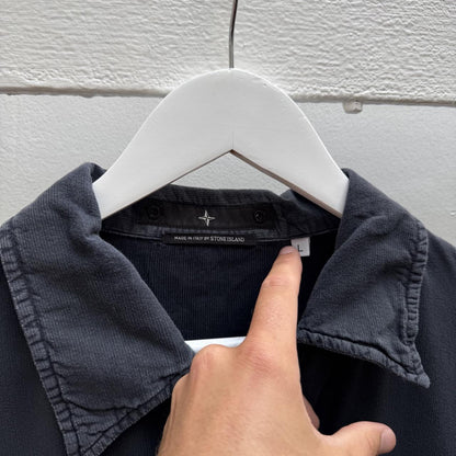 00s Stone Island Denims Corduroy shirt (L) | Large, Dark Grey