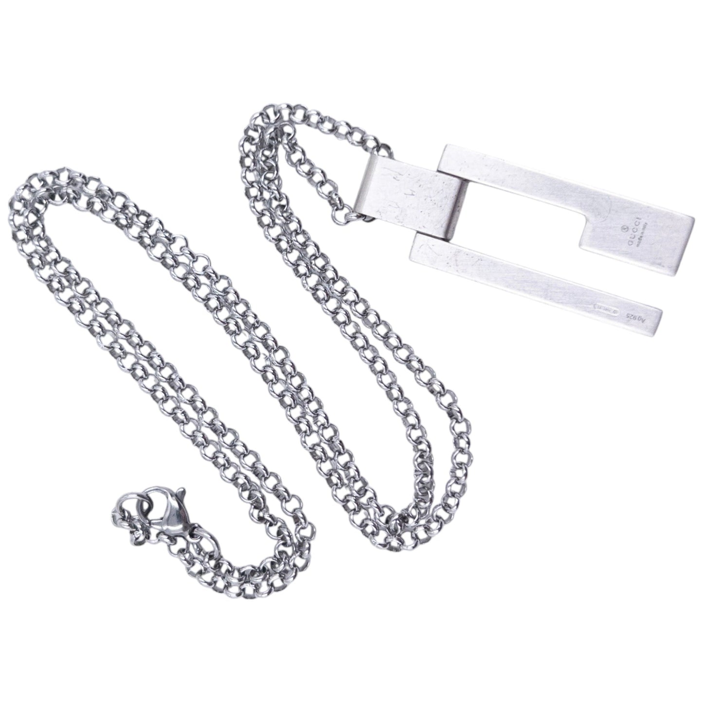 Vintage Gucci Silver Pendent Necklace