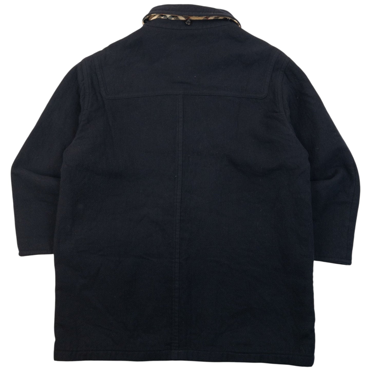 Vintage 90s Burberry Wool Duffle Jacket Size XL | O/S, Navy