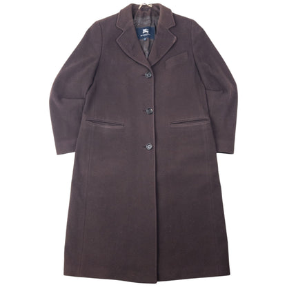 Vintage 2000s Burberry Cashmere Longline Jacket Womens Size XL | XL, Brown
