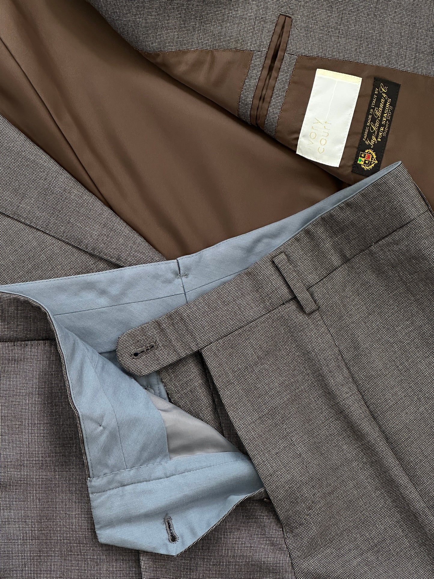 Loro Piana x Ivory Court 1990s Pure Wool Suit - 40S/W30