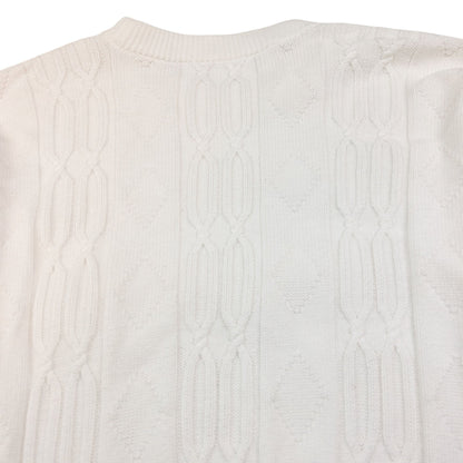 Vintage Burberry Embroidered Cable Knit Jumper Size S