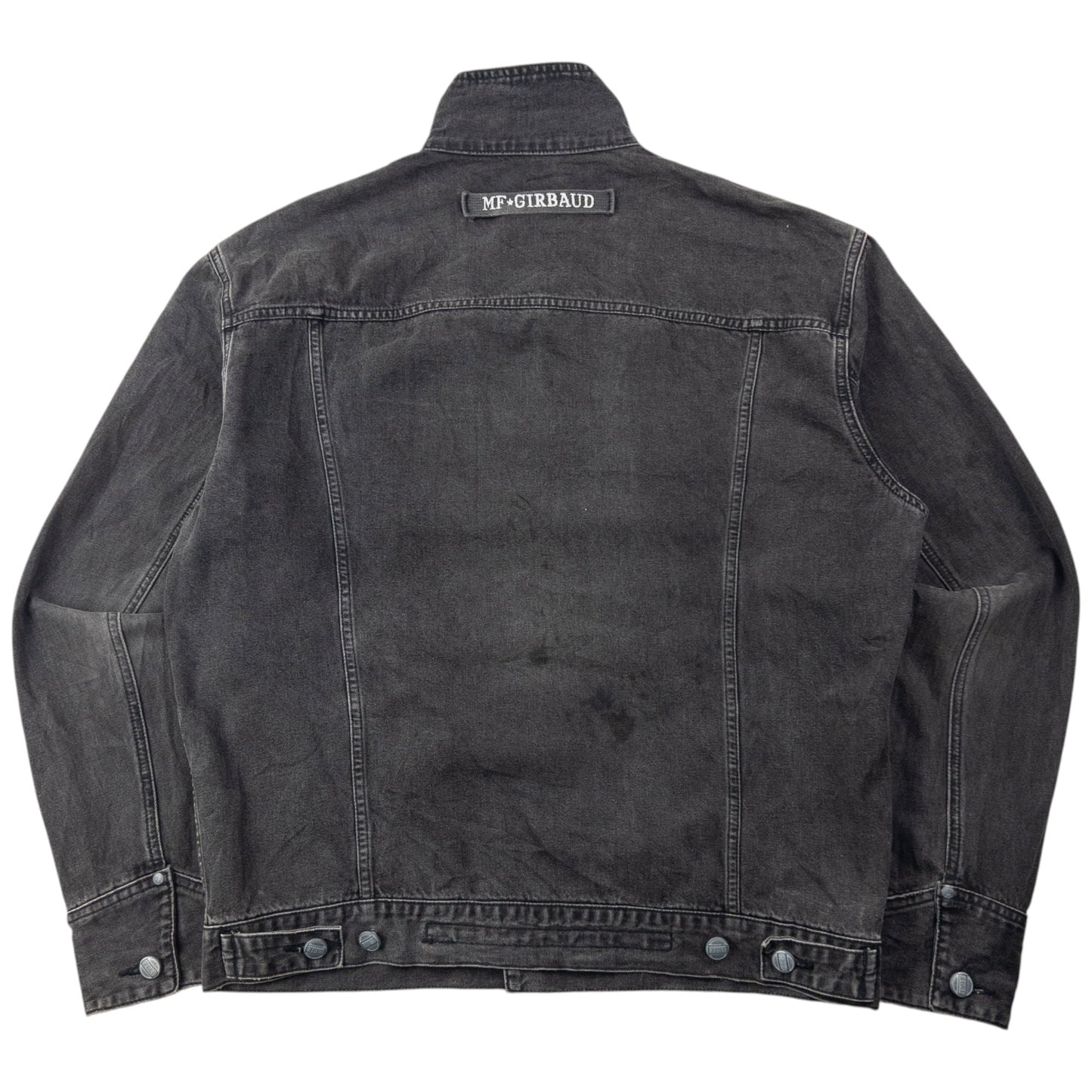 Vintage 2000s Marithe + Francois Girbaud Button Up Denim Jacket Size L | Large, Grey