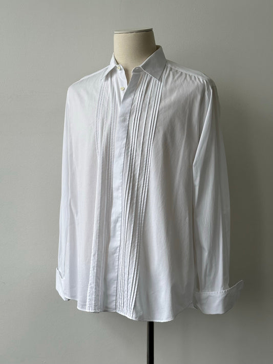 Christian Dior Monsieur 1990s Pure Cotton Tuxedo Dress Shirt - L