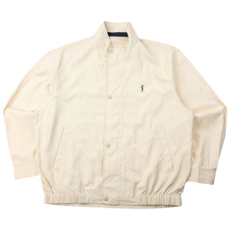 Vintage 90s YSL Yves Saint Laurent Harrington Jacket Size S | Small, Cream