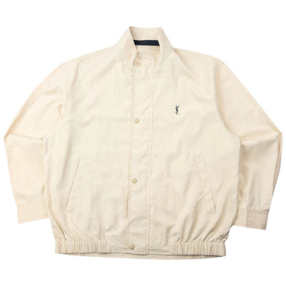 Vintage 90s YSL Yves Saint Laurent Harrington Jacket Size S | Small, Cream