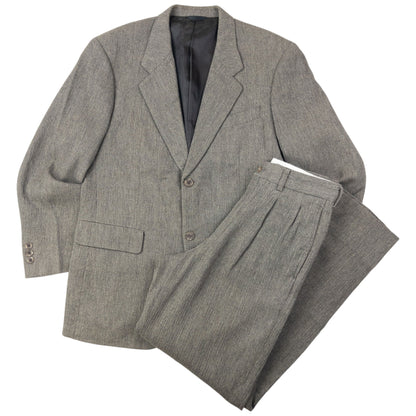 Vintage 90s Yohji Yamamoto D'Urban A.A.R Wool Jacket & Trousers Suit Set Size S | Small, Grey