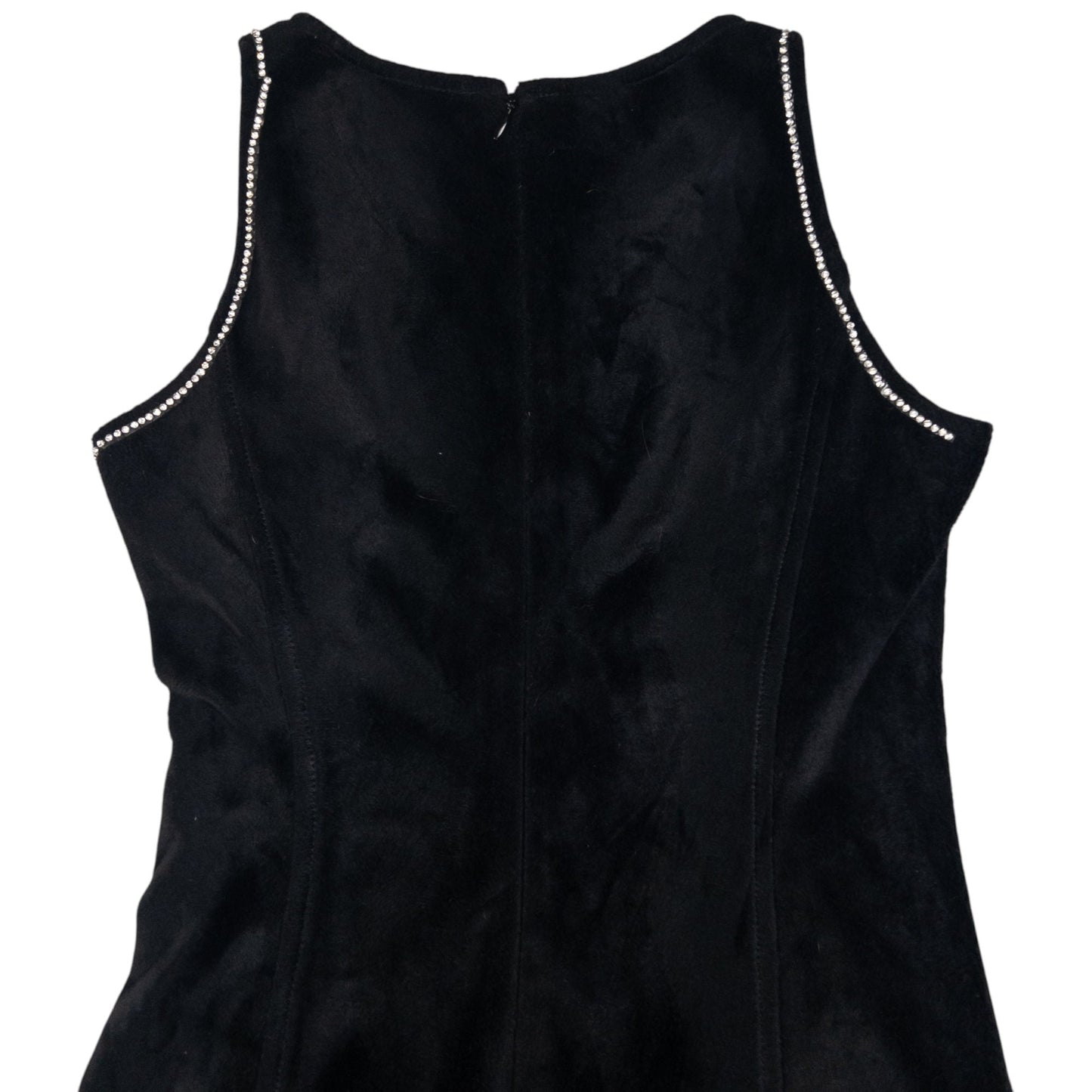 Vintage Armani Jeans Velour Diamonte Trim Dress Womens Size S