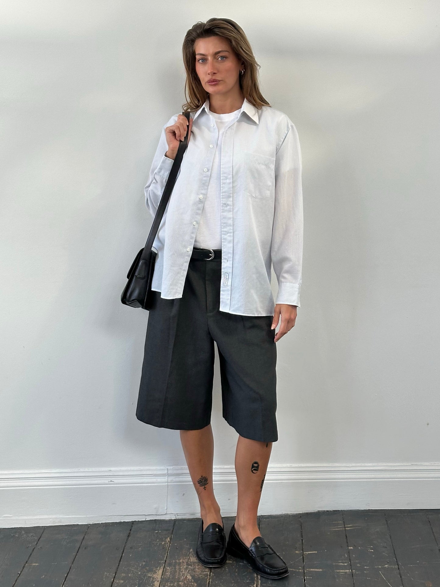 Christian Dior Chemises 1990s Striped Contrast Collar Shirt - L